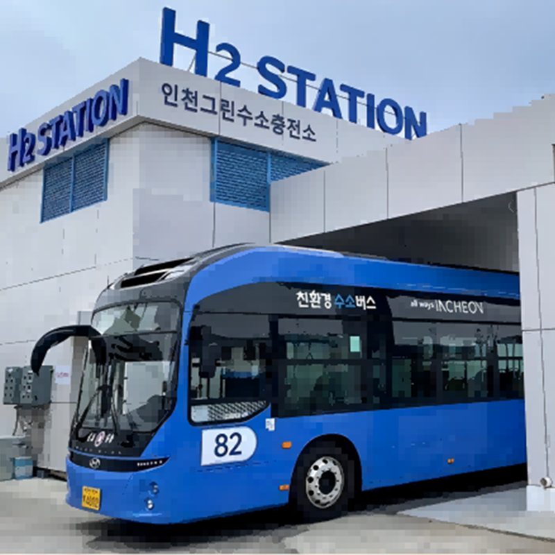 Die südkoreanische Regierung hat im Rahmen eines Plans für saubere Energie ihren ersten wasserstoffbetriebenen Bus vorgestellt